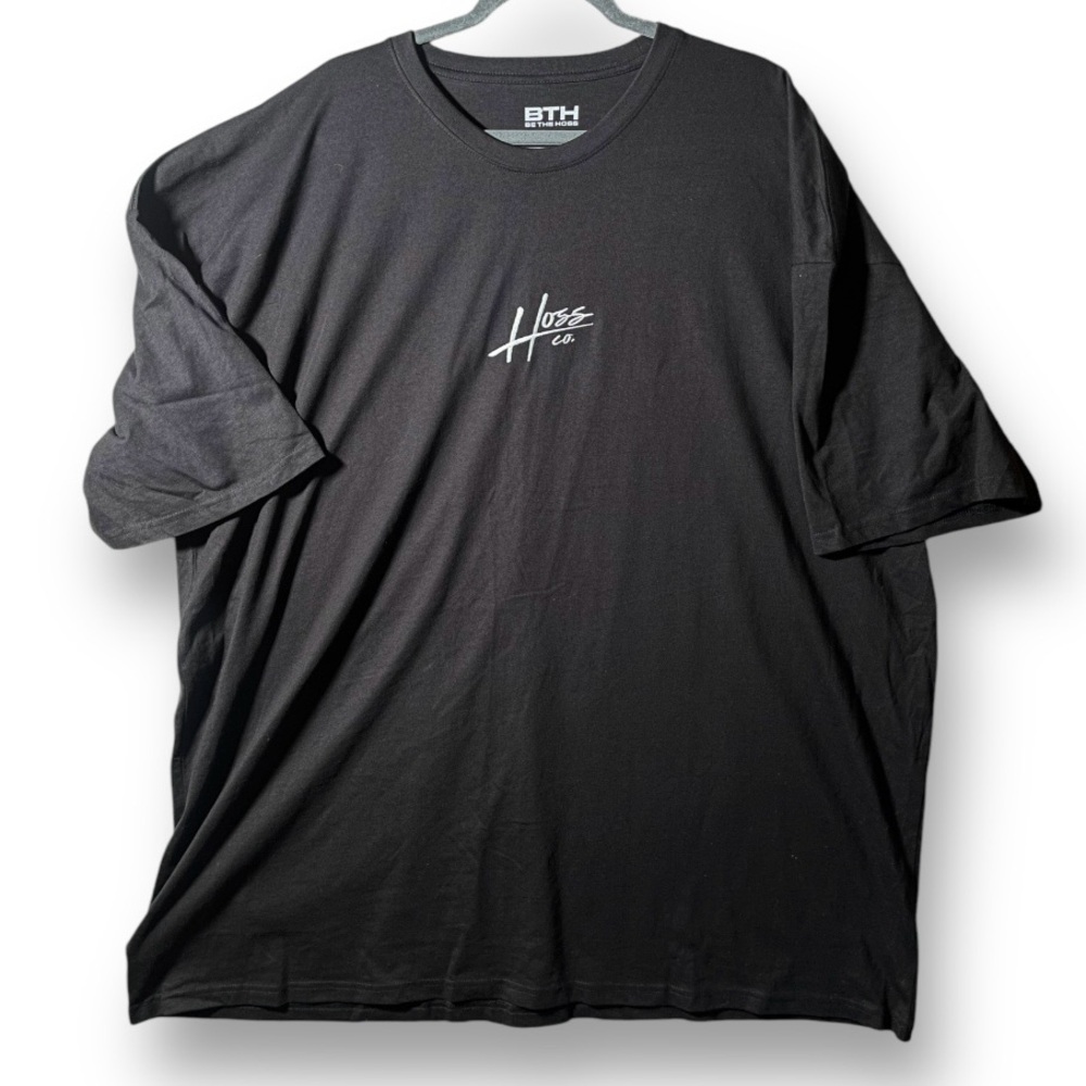 BE THE HOSS BTH Men’s Heavyweight Tee T-Shirt Solid Black 4XL